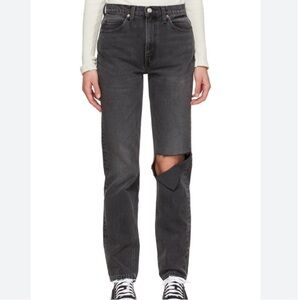 Re/done Black 70’s Straight Leg Jeans